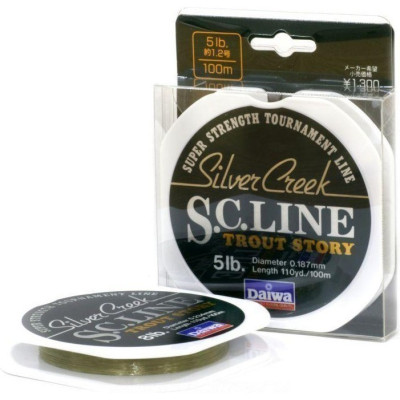 Монолеска DAIWA Silver Creek S.C. Line 6 Lb (0.205мм) - 100м