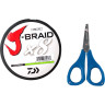 Шнур DAIWA J-Braid X8E-W/SC 0,06мм 150м chartreuse + ножницы 40002939